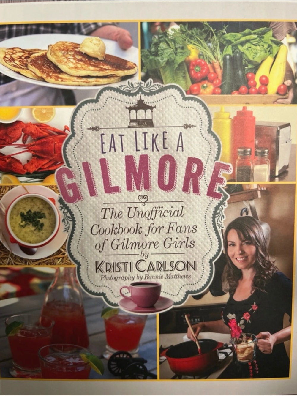 Eat Like a Gilmore Cookbook - Cream and Pink Cover